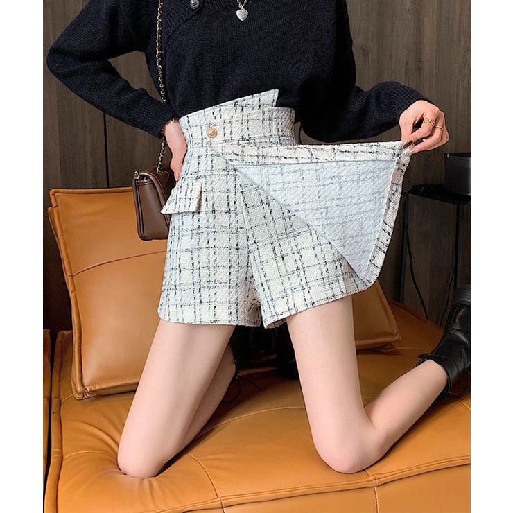 ツイードショートパンツ ラップスカート風 | SUNSHINE CLOSET | 詳細画像8 