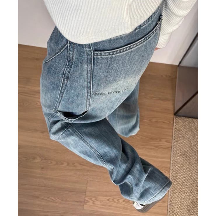 グラデーションデニムレディース ゆったりデニムパンツカジュアル 大人可愛いジーン… | SUNSHINE CLOSET | 詳細画像3 