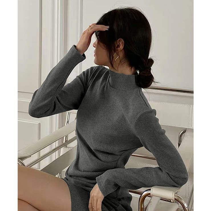 微起毛ワンピース秋冬 きれいめワンピースレディース 暖かいワンピースあったか | SUNSHINE CLOSET | 詳細画像2 