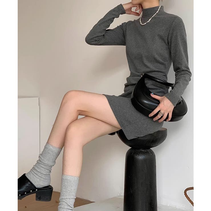 微起毛ワンピース秋冬 きれいめワンピースレディース 暖かいワンピースあったか | SUNSHINE CLOSET | 詳細画像5 