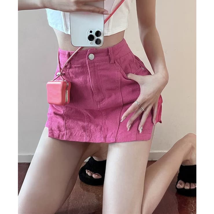 サイドカットアウトデニムショートパンツレディース キュロットスカート 短いスカー… | SUNSHINE CLOSET | 詳細画像10 