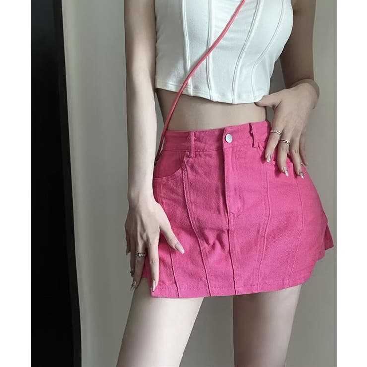 サイドカットアウトデニムショートパンツレディース キュロットスカート 短いスカー… | SUNSHINE CLOSET | 詳細画像11 