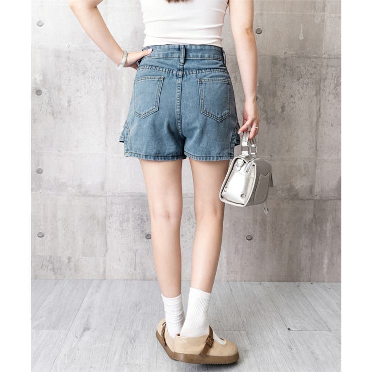 サイドカットアウトデニムショートパンツレディース キュロットスカート 短いスカー… | SUNSHINE CLOSET | 詳細画像14 