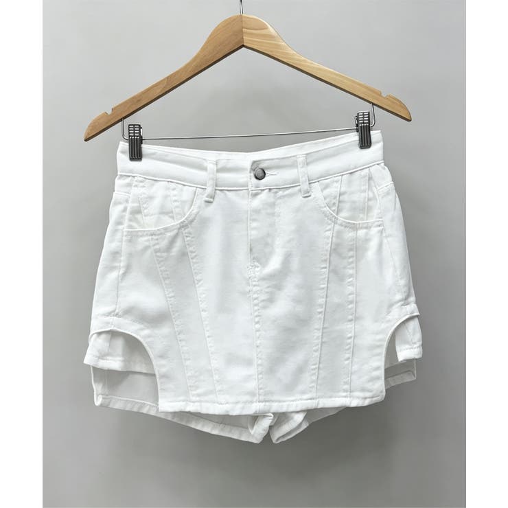 サイドカットアウトデニムショートパンツレディース キュロットスカート 短いスカー… | SUNSHINE CLOSET | 詳細画像15 