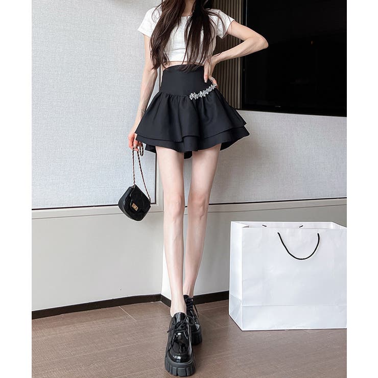 ダブルフリルミニスカート 韓国風 お洒落 | SUNSHINE CLOSET | 詳細画像11 