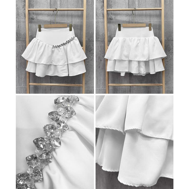 ダブルフリルミニスカート 韓国風 お洒落 | SUNSHINE CLOSET | 詳細画像15 