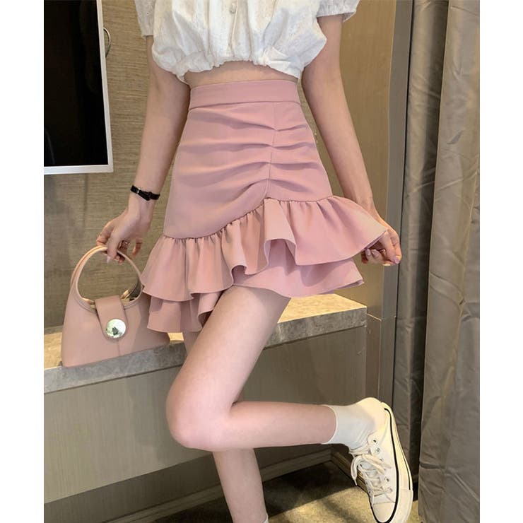 おしゃれギャザースカートレディース マーメイドスカート韓国風 ウエストゴムスカー… | SUNSHINE CLOSET | 詳細画像10 