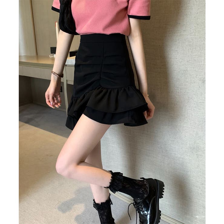 おしゃれギャザースカートレディース マーメイドスカート韓国風 ウエストゴムスカー… | SUNSHINE CLOSET | 詳細画像3 