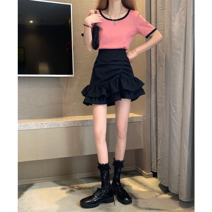 おしゃれギャザースカートレディース マーメイドスカート韓国風 ウエストゴムスカー… | SUNSHINE CLOSET | 詳細画像4 