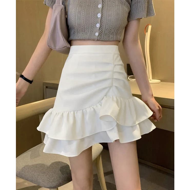 おしゃれギャザースカートレディース マーメイドスカート韓国風 ウエストゴムスカー… | SUNSHINE CLOSET | 詳細画像6 