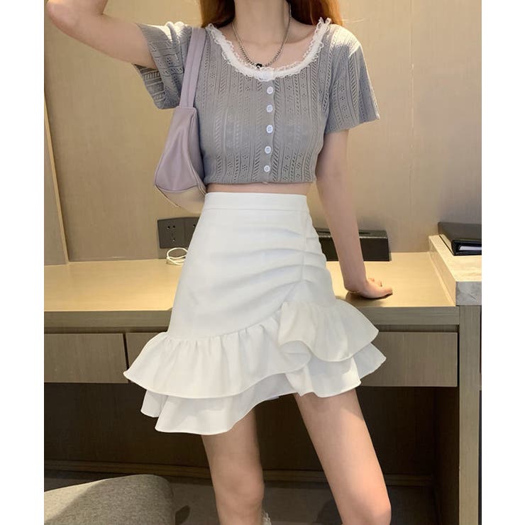 おしゃれギャザースカートレディース マーメイドスカート韓国風 ウエストゴムスカー… | SUNSHINE CLOSET | 詳細画像8 
