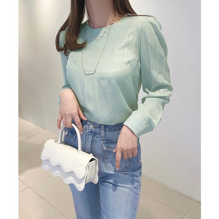 タックスリーブブラウス長袖韓国風トップス | SUNSHINE CLOSET | 詳細画像3 