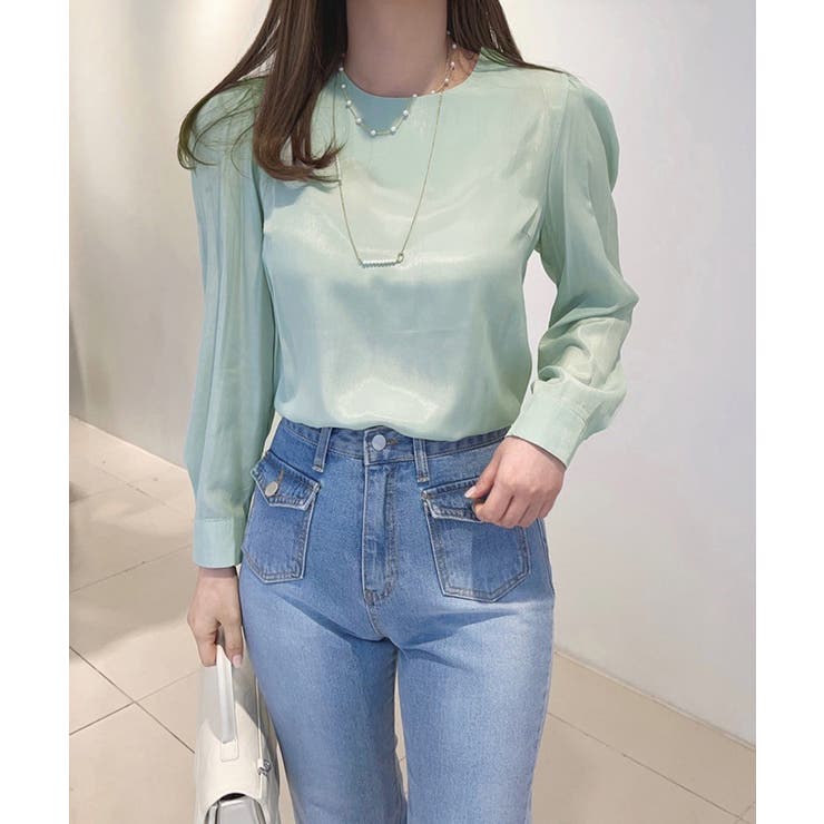 タックスリーブブラウス長袖韓国風トップス | SUNSHINE CLOSET | 詳細画像4 