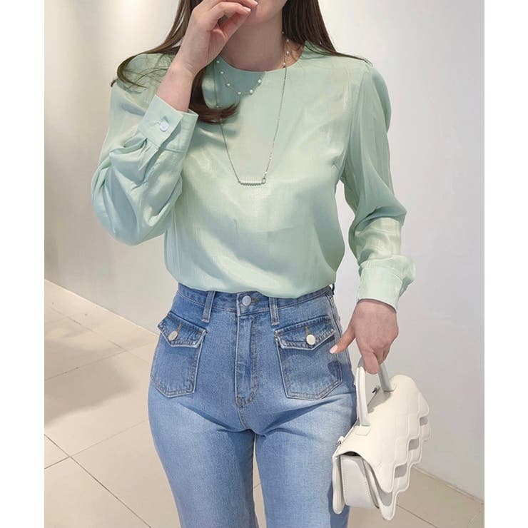 タックスリーブブラウス長袖韓国風トップス | SUNSHINE CLOSET | 詳細画像5 