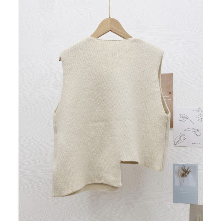 ニットベスト前開きノースリーブトップス冬 | SUNSHINE CLOSET | 詳細画像10 