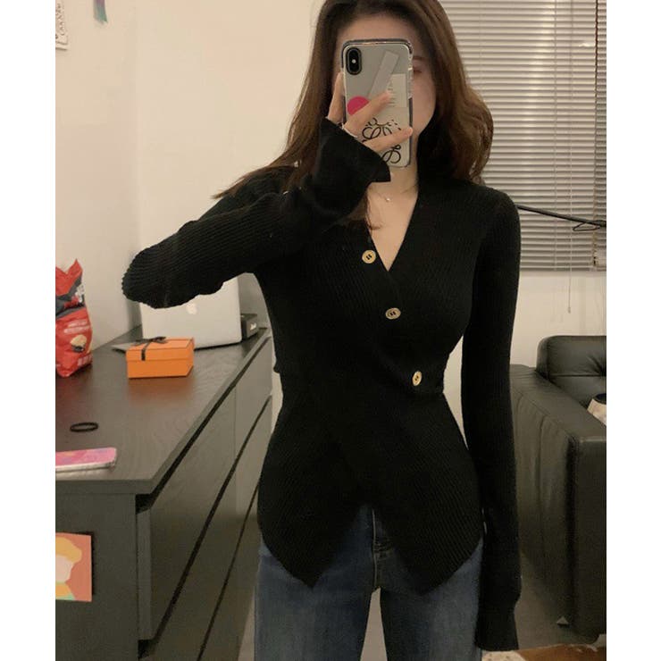 カシュクールニットトップス韓国風セーター | SUNSHINE CLOSET | 詳細画像2 