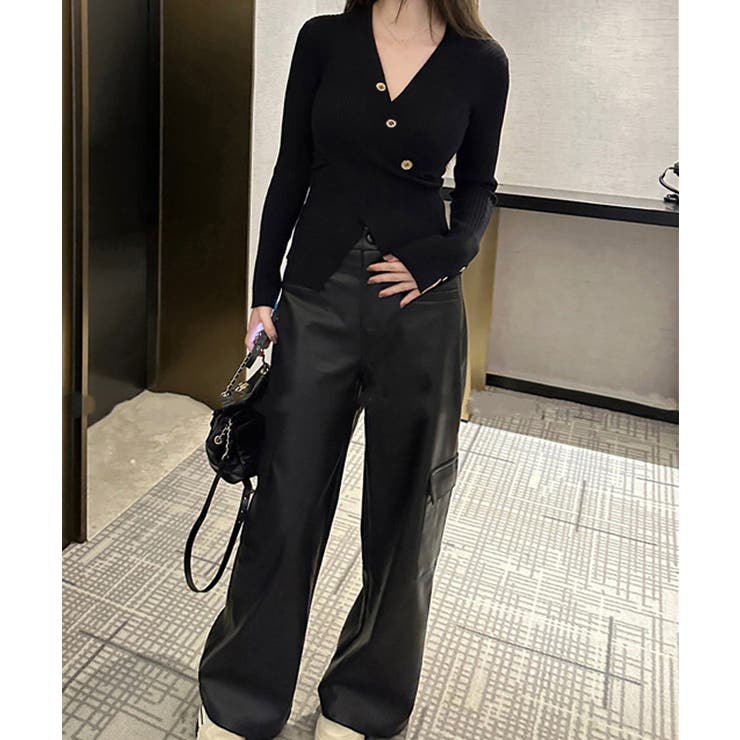 カシュクールニットトップス韓国風セーター | SUNSHINE CLOSET | 詳細画像3 