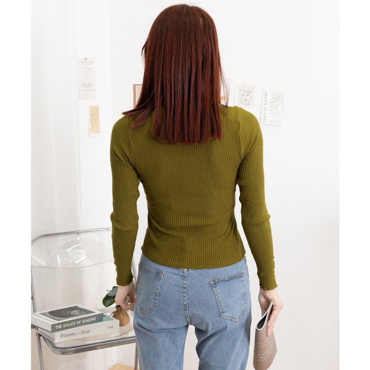 カシュクールニットトップス韓国風セーター | SUNSHINE CLOSET | 詳細画像8 