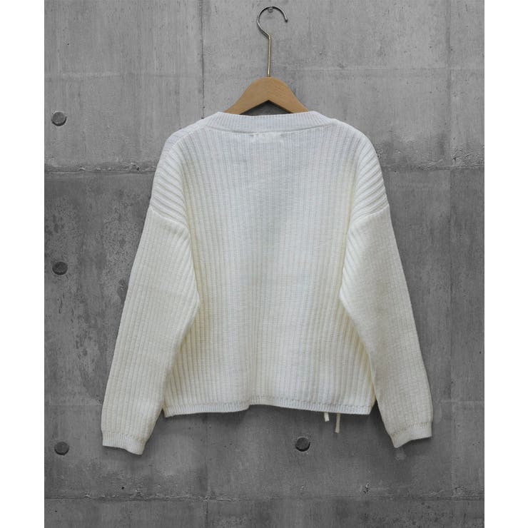 Vネックリブニットトップス 暖かいニット | SUNSHINE CLOSET | 詳細画像15 