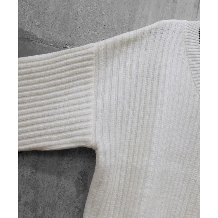 Vネックリブニットトップス 暖かいニット | SUNSHINE CLOSET | 詳細画像17 