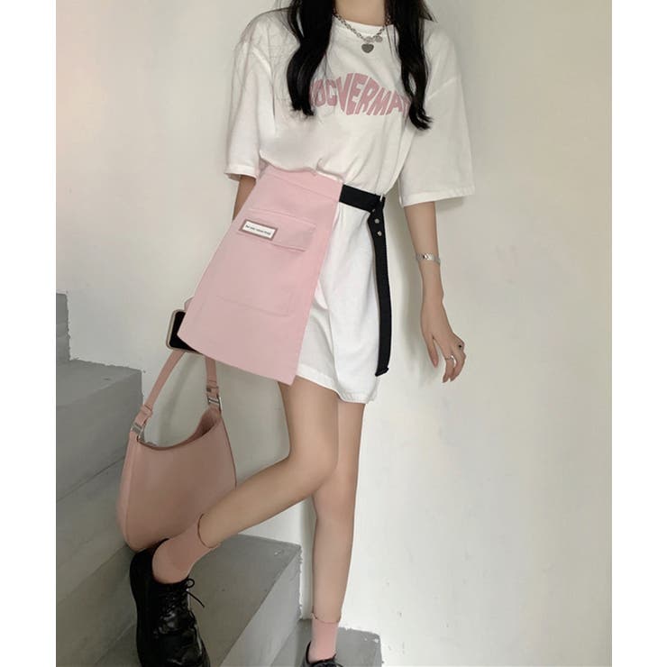 ロゴTシャツワンピース 巻きミニスカート | SUNSHINE CLOSET | 詳細画像6 