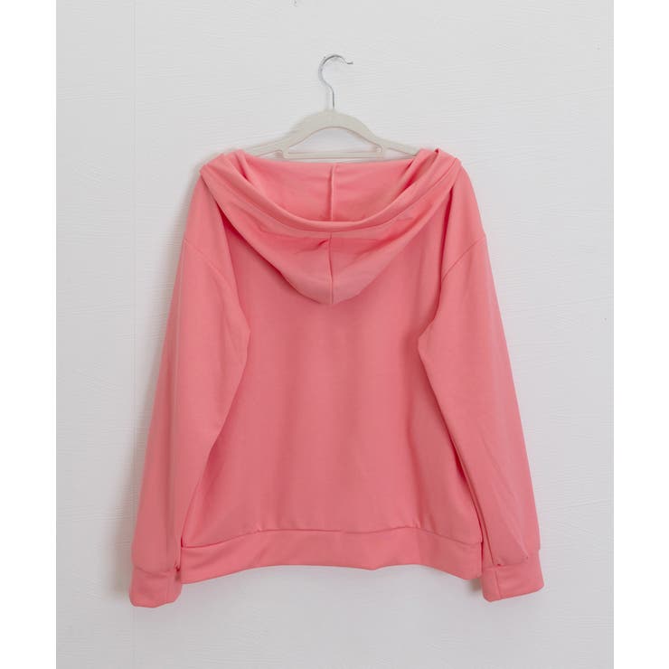 フード付きVネックトレーナーレディースドロップショルダー ホルターネックロングワ… | SUNSHINE CLOSET | 詳細画像15 