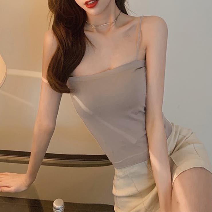 モカ | カップ付き インナーキャミソール 韓国風 | SUNSHINE CLOSET