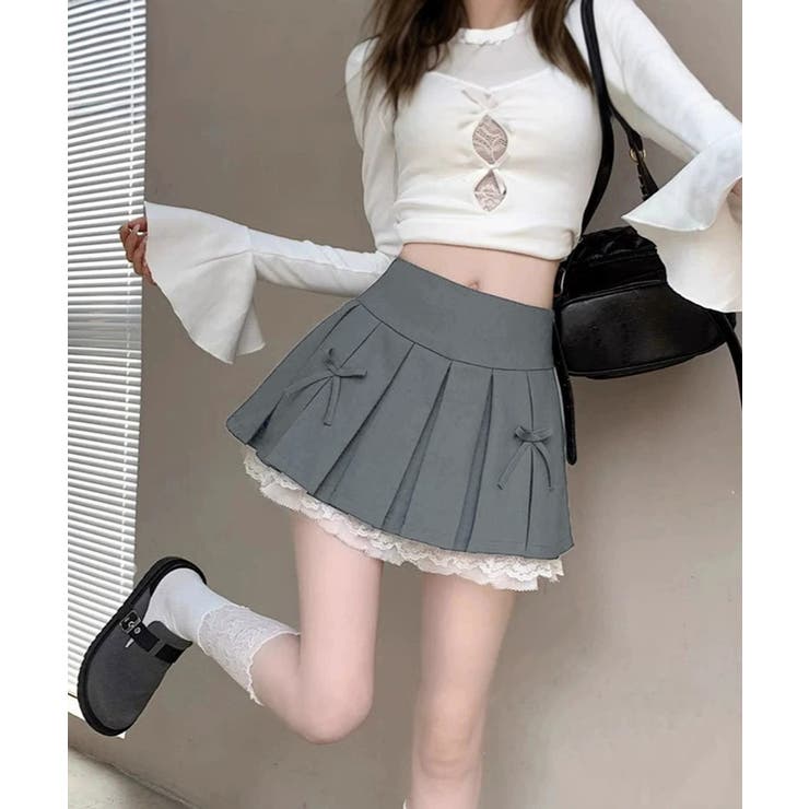 ボックスプリーツスカート ミニスカート夏 | SUNSHINE CLOSET | 詳細画像1 