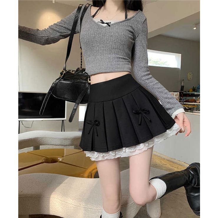 ボックスプリーツスカート ミニスカート夏 | SUNSHINE CLOSET | 詳細画像3 