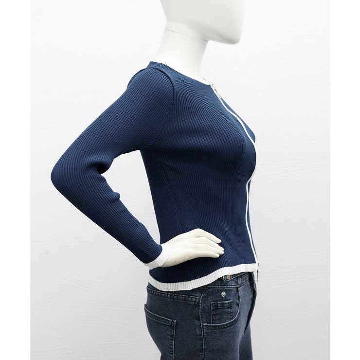 ダブルジップ 長袖ニットカーディガン | SUNSHINE CLOSET | 詳細画像10 