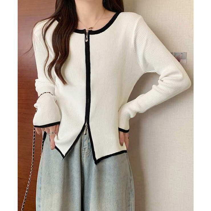 ダブルジップ 長袖ニットカーディガン | SUNSHINE CLOSET | 詳細画像3 