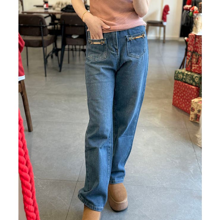 ハイウエストデニム  ボトムス韓国風 | SUNSHINE CLOSET | 詳細画像1 