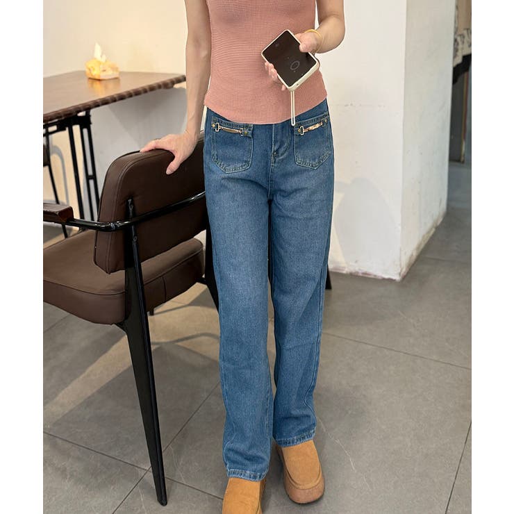 ハイウエストデニム  ボトムス韓国風 | SUNSHINE CLOSET | 詳細画像2 