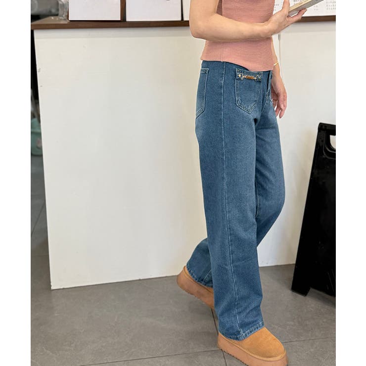 ハイウエストデニム  ボトムス韓国風 | SUNSHINE CLOSET | 詳細画像3 