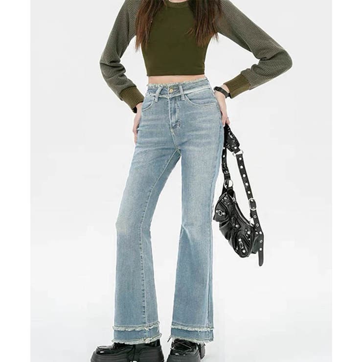 フリンジ フレアパンツ デニムパンツ | SUNSHINE CLOSET | 詳細画像3 