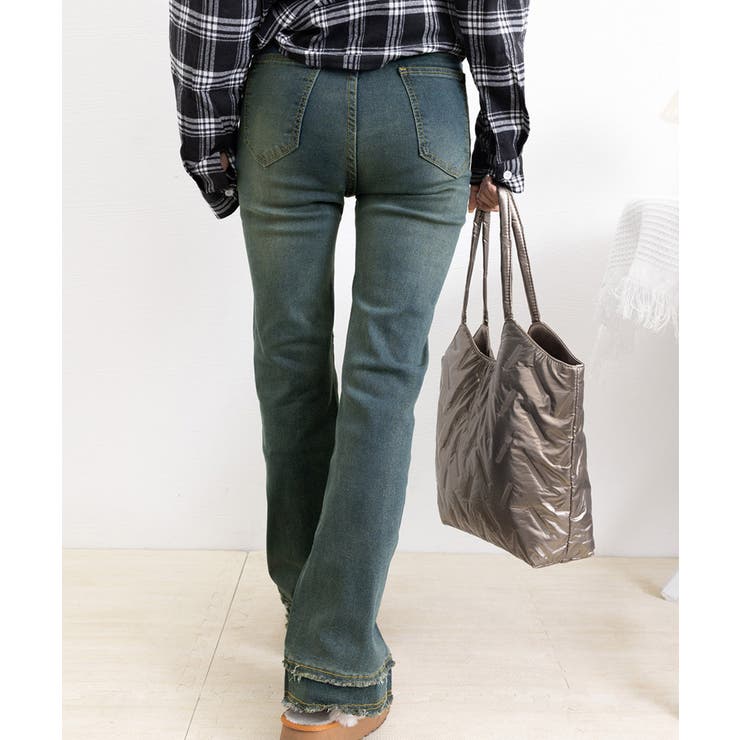 フリンジ フレアパンツ デニムパンツ | SUNSHINE CLOSET | 詳細画像9 