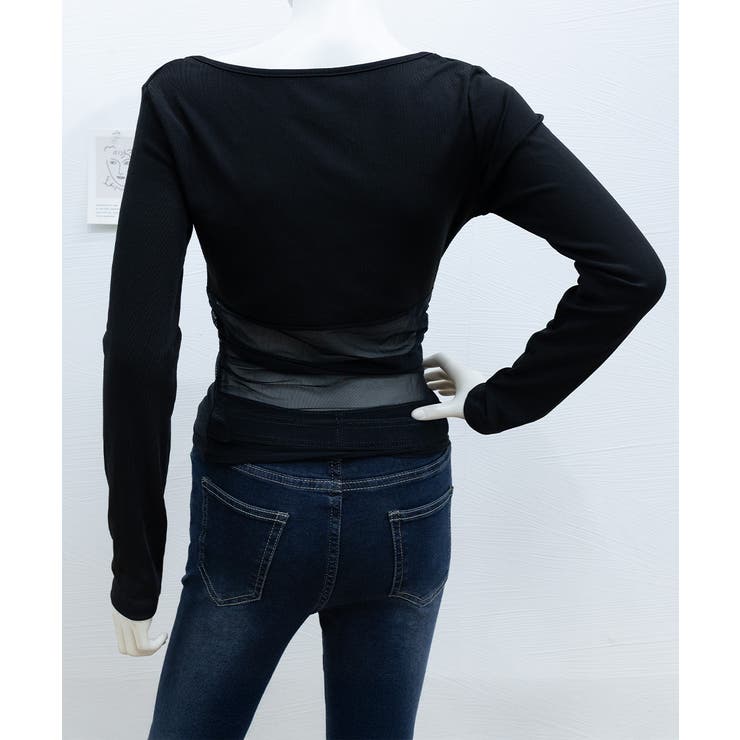 チュール切り替え 長袖Tシャツレディース | SUNSHINE CLOSET | 詳細画像12 