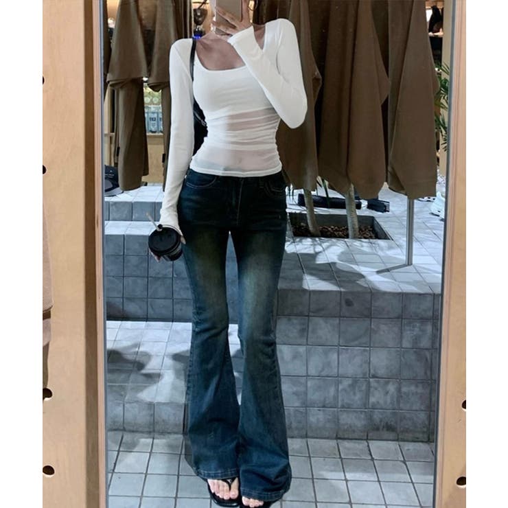 チュール切り替え 長袖Tシャツレディース | SUNSHINE CLOSET | 詳細画像4 