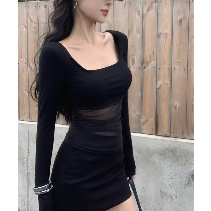 チュール切り替え 長袖Tシャツレディース | SUNSHINE CLOSET | 詳細画像7 