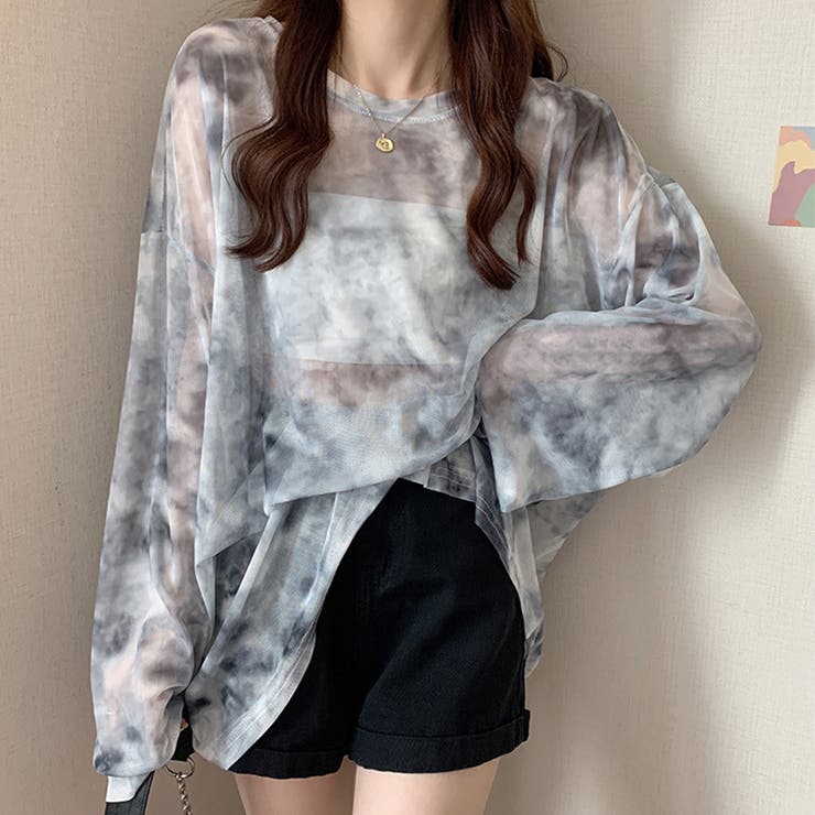 シースルー Tシャツ レディース 長袖 春 春服 韓国ファッション