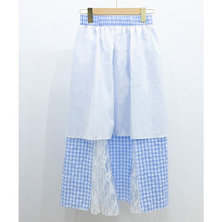レース切り替え ロングチェック柄スカート | SUNSHINE CLOSET | 詳細画像17 