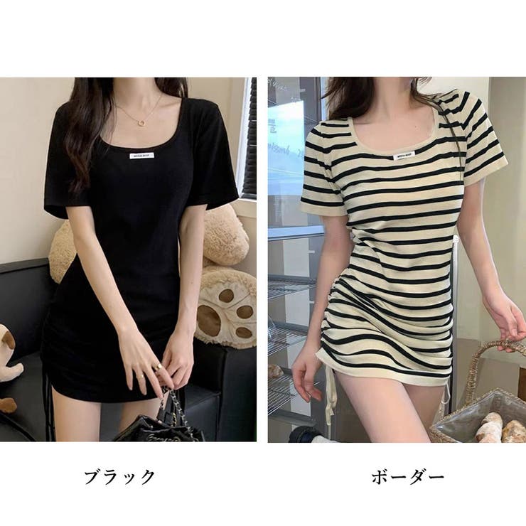 サマーニットワンピース タイトワンピ[品番：AGCW0004922