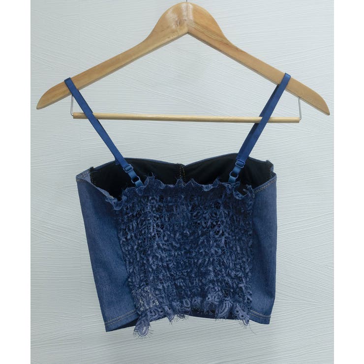 デニム風キャミ ビスチェ バックレース | SUNSHINE CLOSET | 詳細画像10 