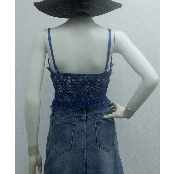デニム風キャミ ビスチェ バックレース | SUNSHINE CLOSET | 詳細画像13 