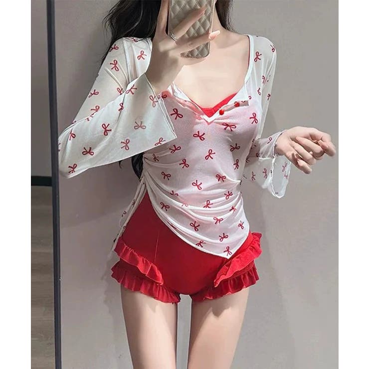 カバーアップトップス付き ワンピース水着 | SUNSHINE CLOSET | 詳細画像4 