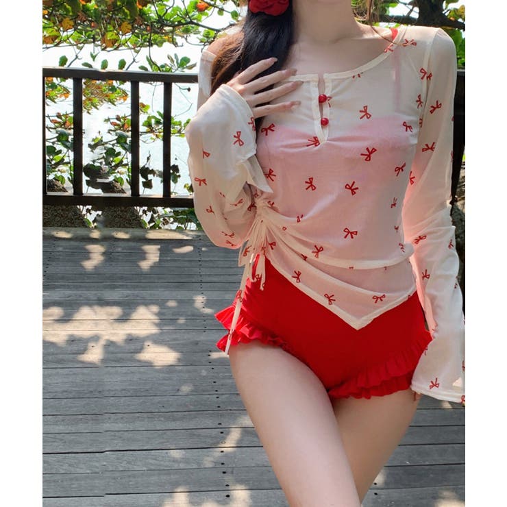 カバーアップトップス付き ワンピース水着 | SUNSHINE CLOSET | 詳細画像8 