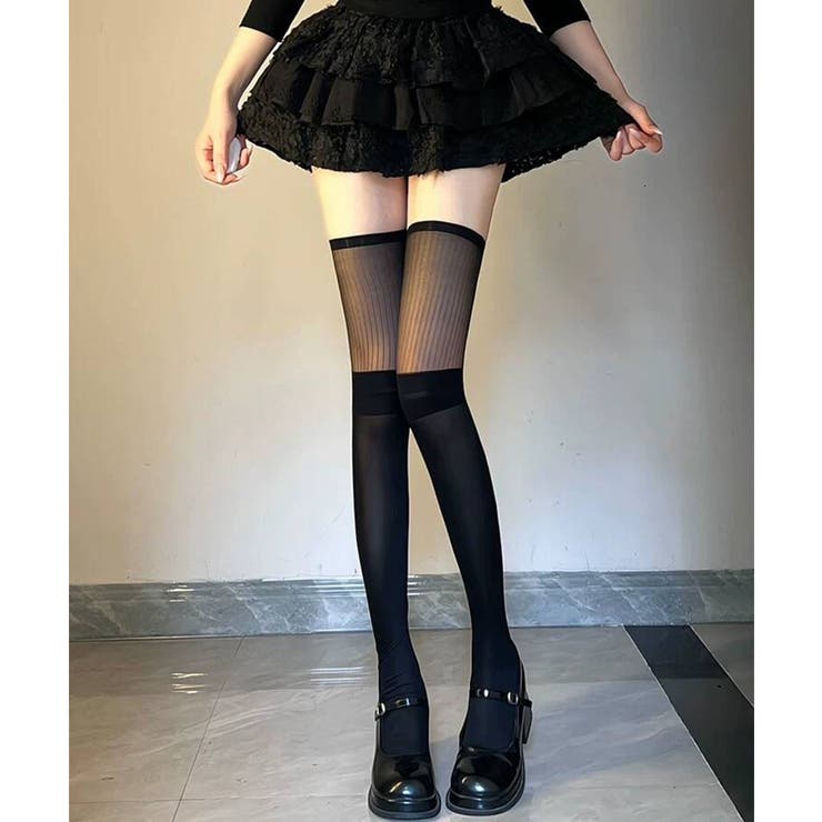 異素材切替 ロングソックス レディース | SUNSHINE CLOSET | 詳細画像2 