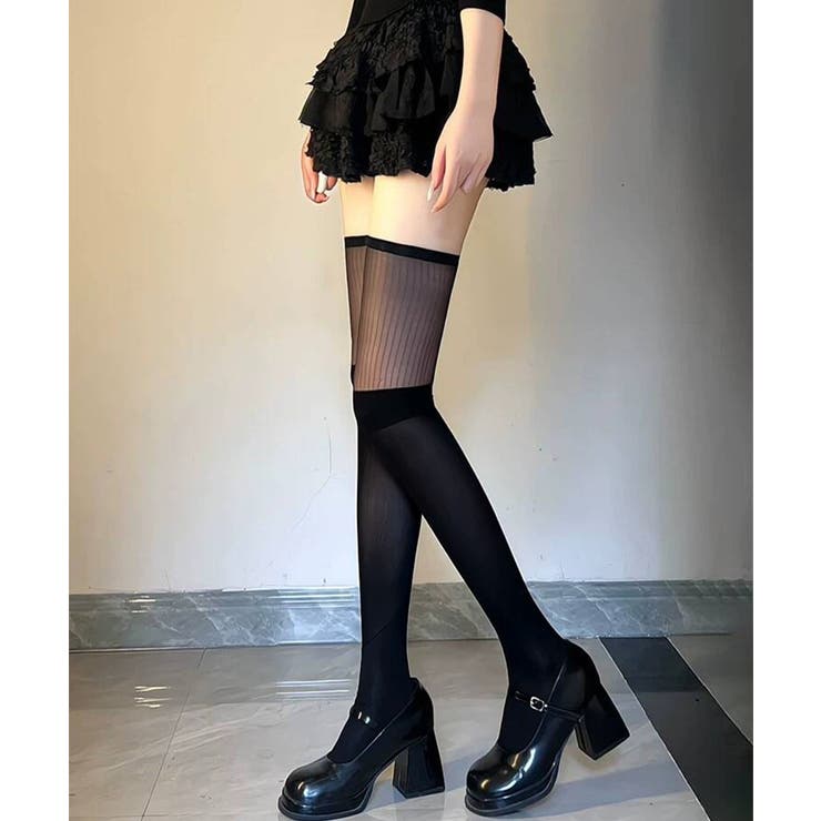 異素材切替 ロングソックス レディース | SUNSHINE CLOSET | 詳細画像5 