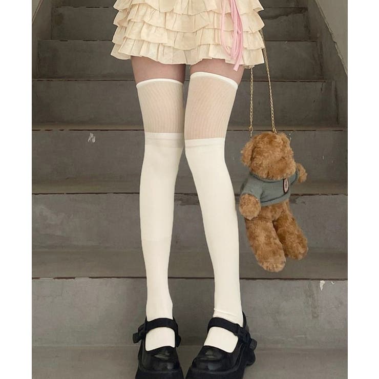 異素材切替 ロングソックス レディース | SUNSHINE CLOSET | 詳細画像6 