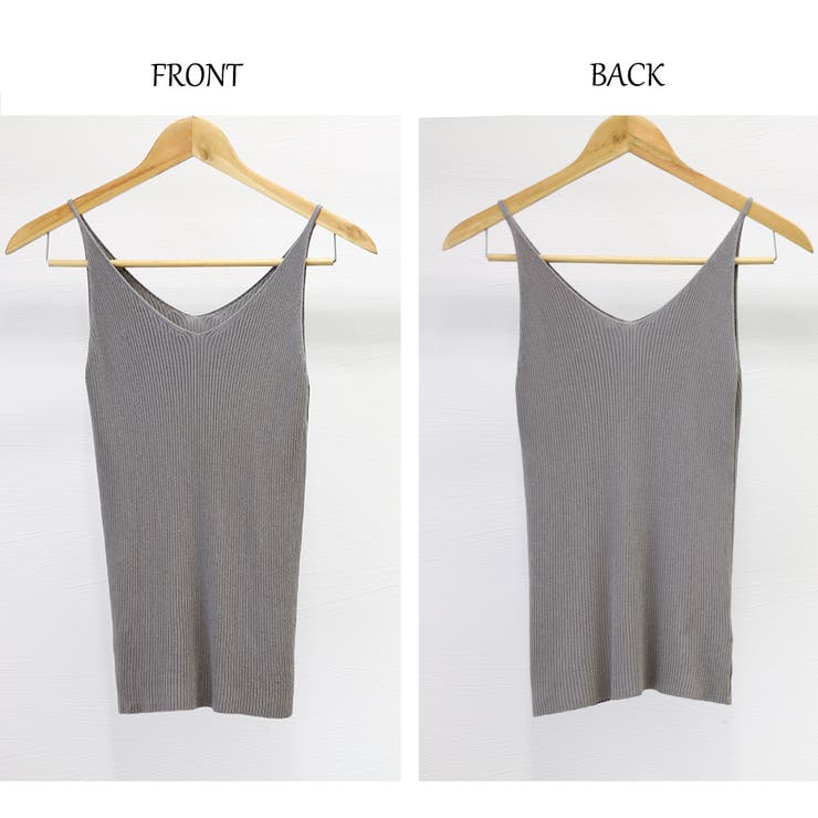 リブニットキャミソール フロントVカット | SUNSHINE CLOSET | 詳細画像3 